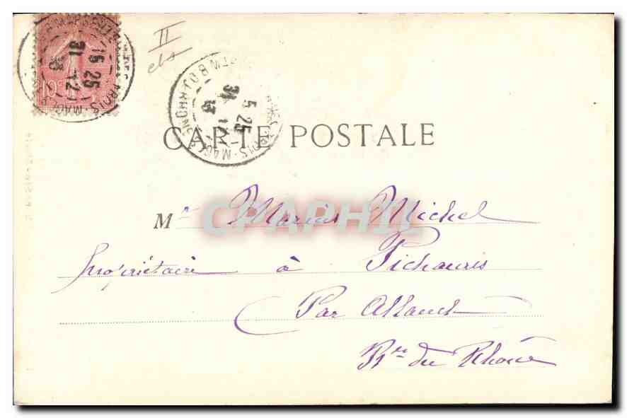 CPA Marseille le Phare Ste Marie  — Verso