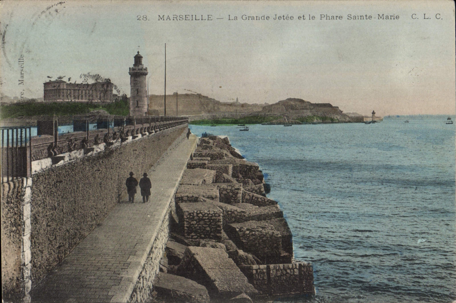 Marseille — La Grande Jetée et le Phare Sainte-Marie — C. L. C.