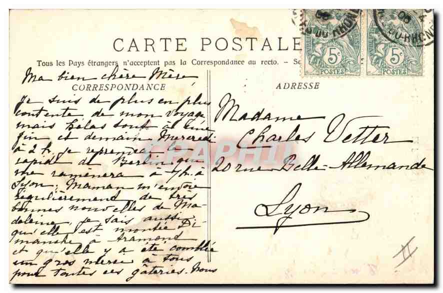 CPA Marseille le Phare Sainte Marie  — Verso