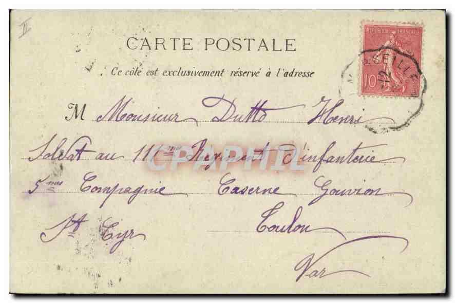 CPA Marseille le Phare Ste Marie  — Rückseite