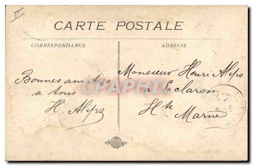 CPA Marseille le Phare Ste Marie et la Jetee  — Verso