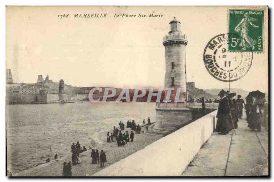 CPA Marseille le Phare Ste Marie 