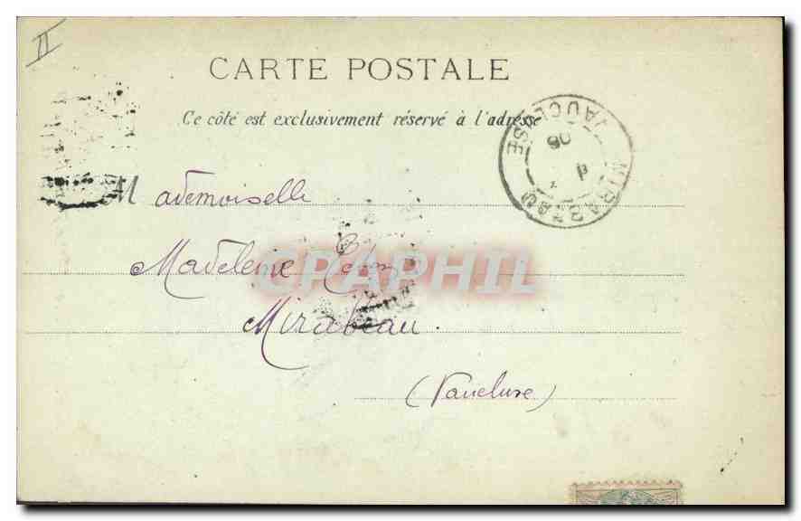 CPA Marseille le Phare Ste Marie  — Rückseite