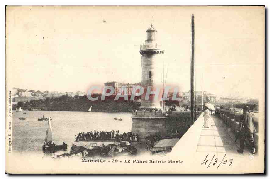 CPA Marseille le Phare Sainte Marie 