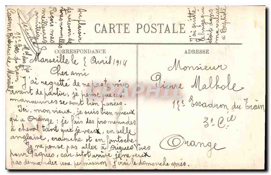 CPA Marseille la Jetee Effet de Vagues  — Verso