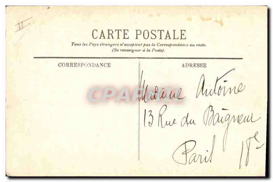 CPA Marseille la Jetee et le Phare Sainte Marie  — Verso