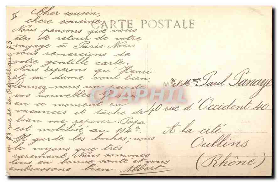 CPA Marseille le Phare de la Desirade  — Rückseite