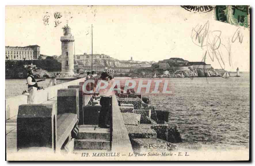 CPA Marseille le Phare Sainte Marie 