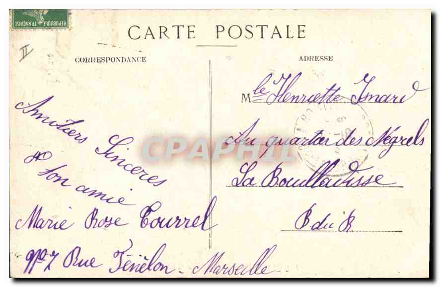 CPA Marseille le Phare Sainte Marie  — Rückseite