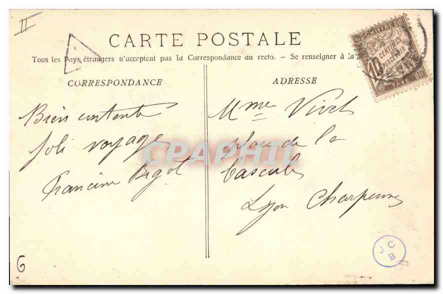 CPA Marseille le Phare Ste Marie  — Verso