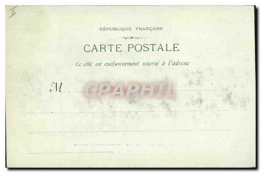 CPA Marseille le Phare Sainte Marie  — Verso