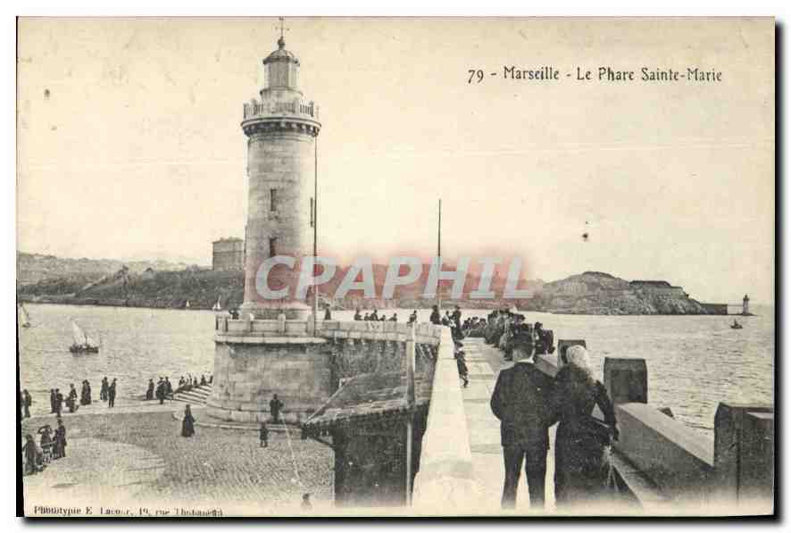 CPA Marseille le Phare Sainte Marie 