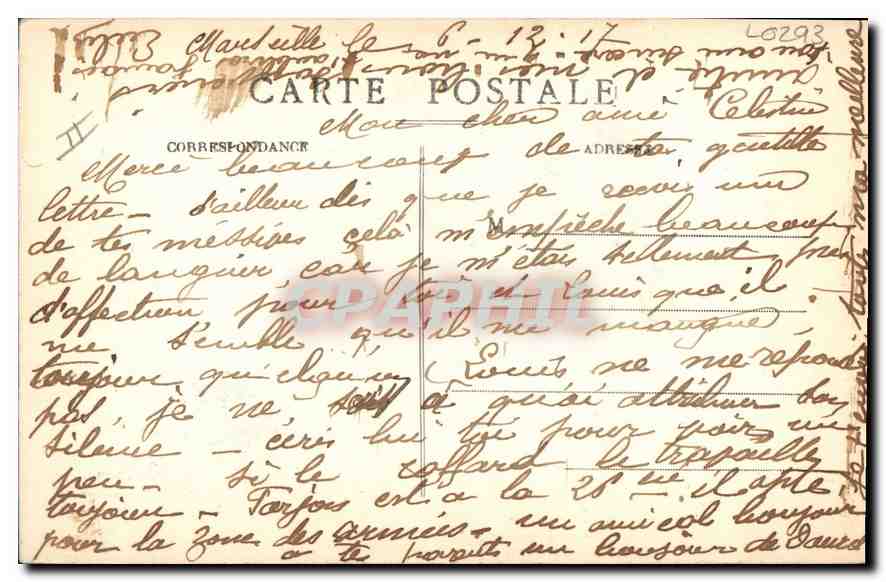 CPA Marseille Phare de Planier  — Verso