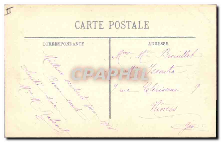 CPA Marseille le Phare de Planier  — Verso