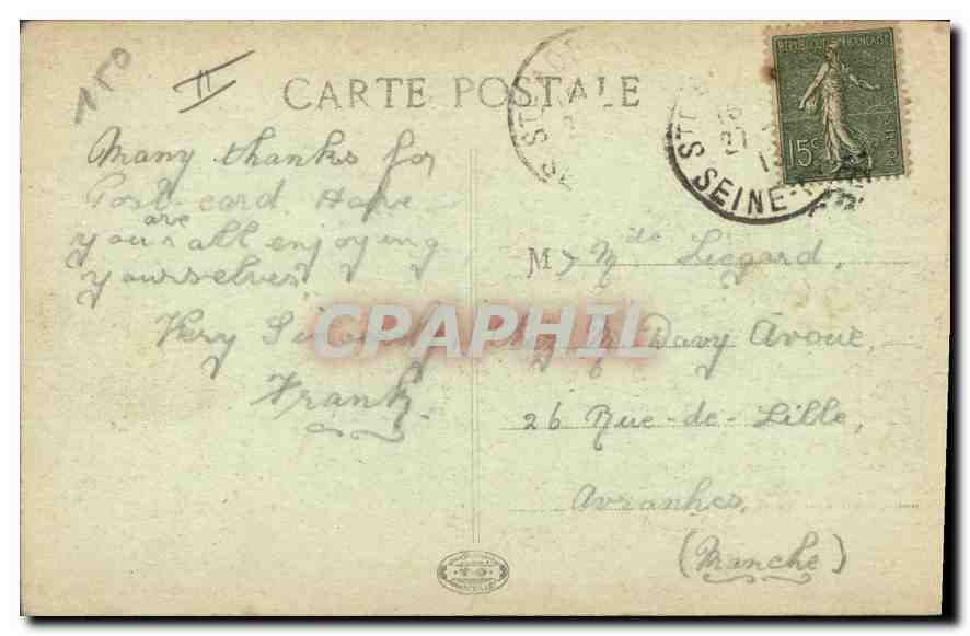 CPA Marseille Phare de Planier  — Verso