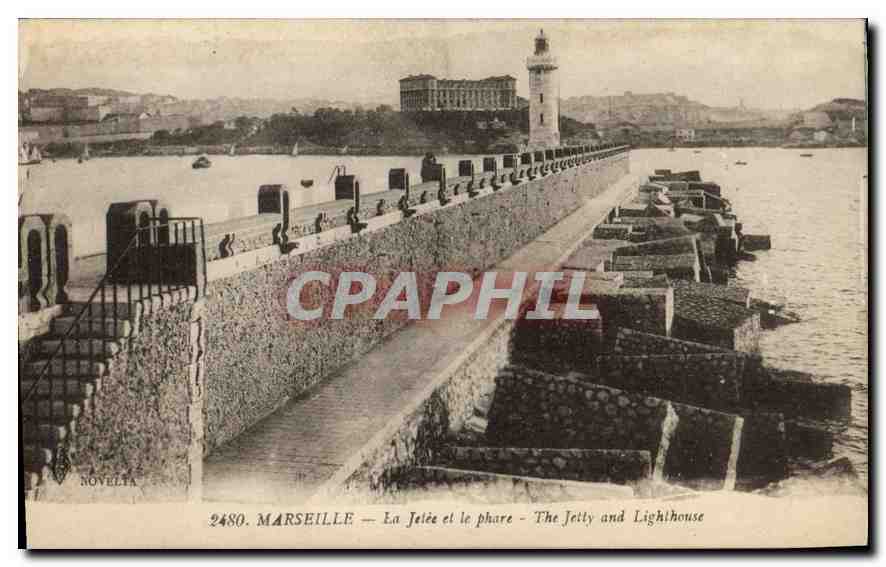 CPA Marseille la Jetee et le Phare 