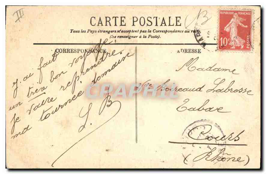 Marseille — Ein Eckbereich des Leuchtturms — LL. n°236 — Rückseite