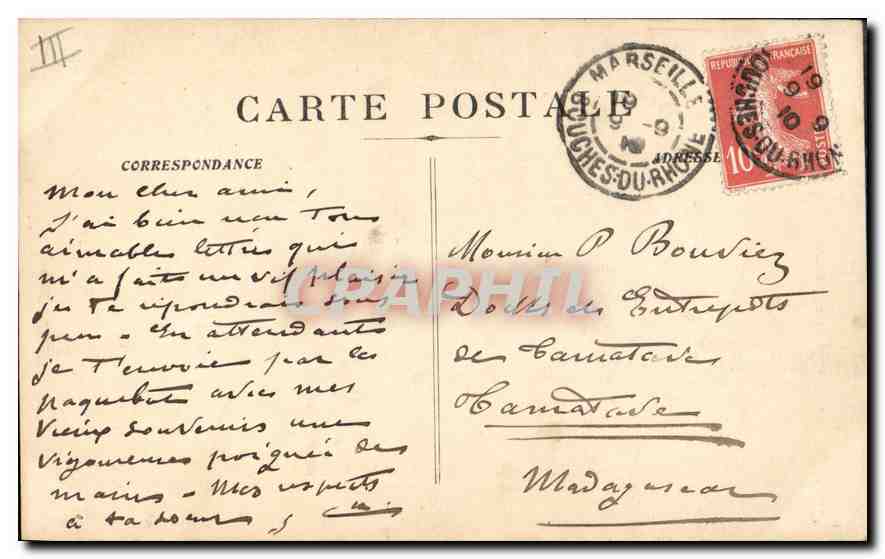 Marseille — Les Pierres Plates et le Phare Ste-Marie — Éditeur non identifié, n° 179 — Reverso