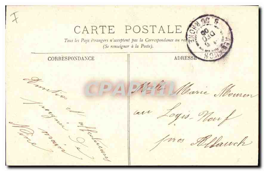CPA Marseille le Phare Sainte Marie et l'entree des Bassins  — Verso