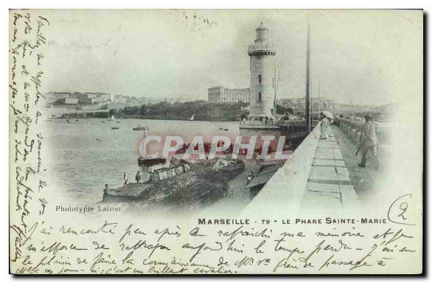 CPA Marseille le Phare Sainte Marie 
