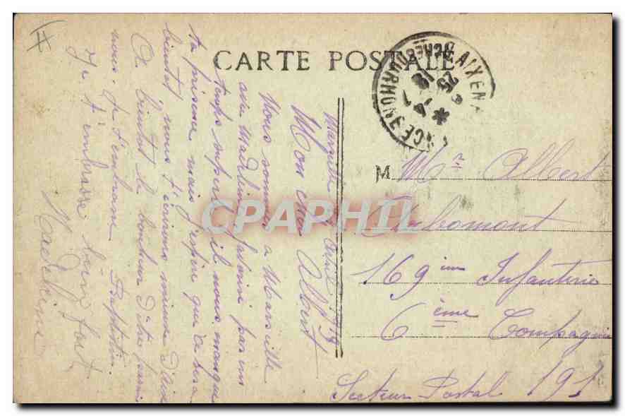 CPA Marseille la Jetee Phare Ste Marie  — Verso