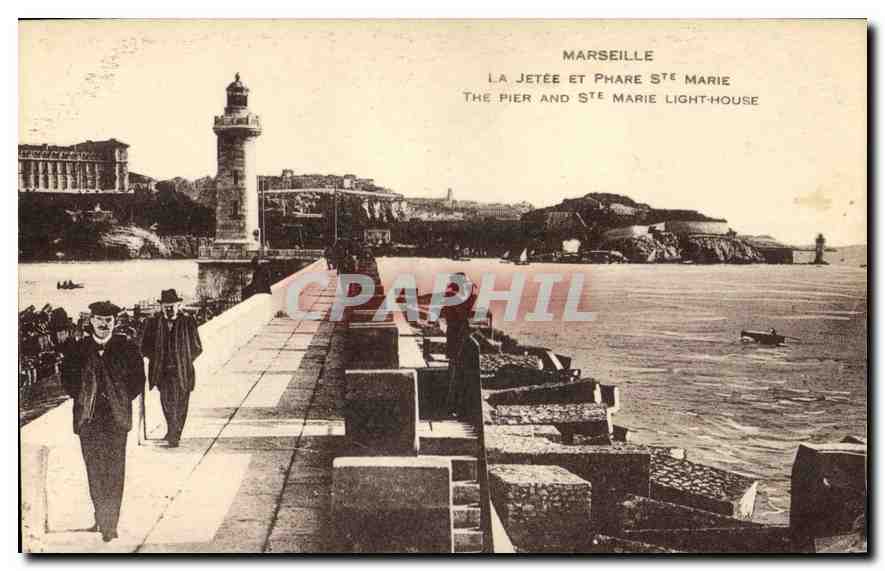 CPA Marseille la Jetee et Phare Ste Marie 