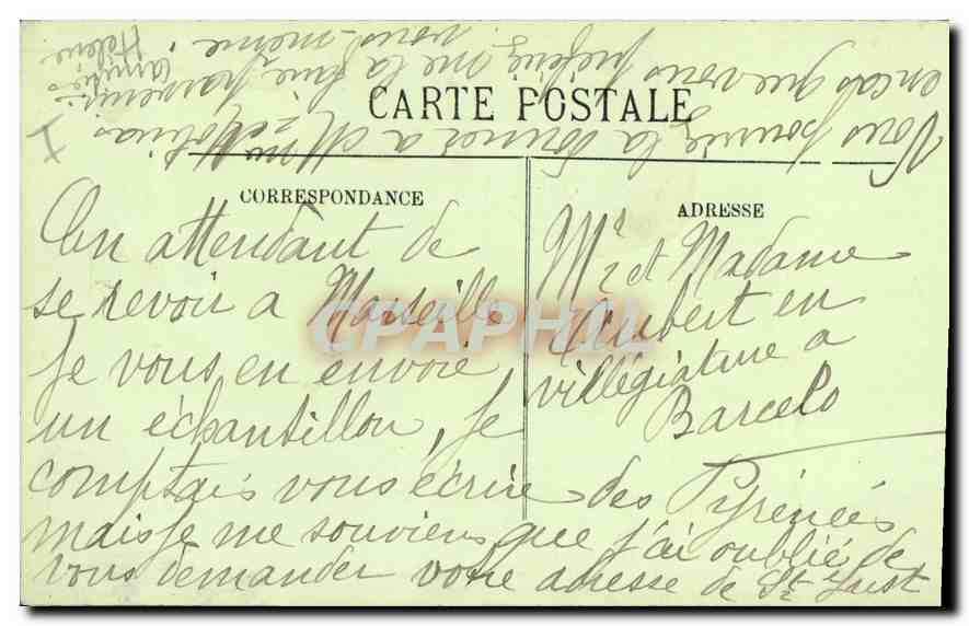 CPA Marseille le Phare du Planier  — Rückseite