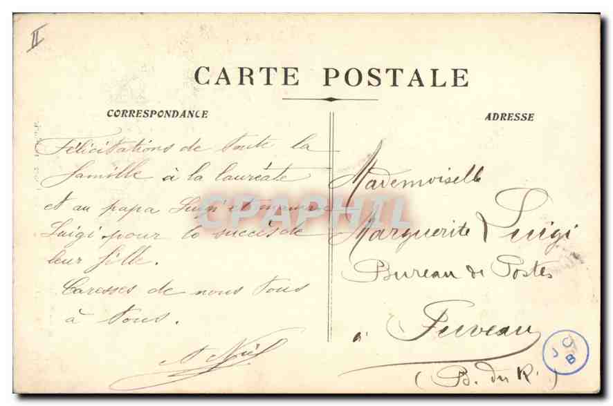 CPA Marseille le Phare Ste Marie  — Rückseite