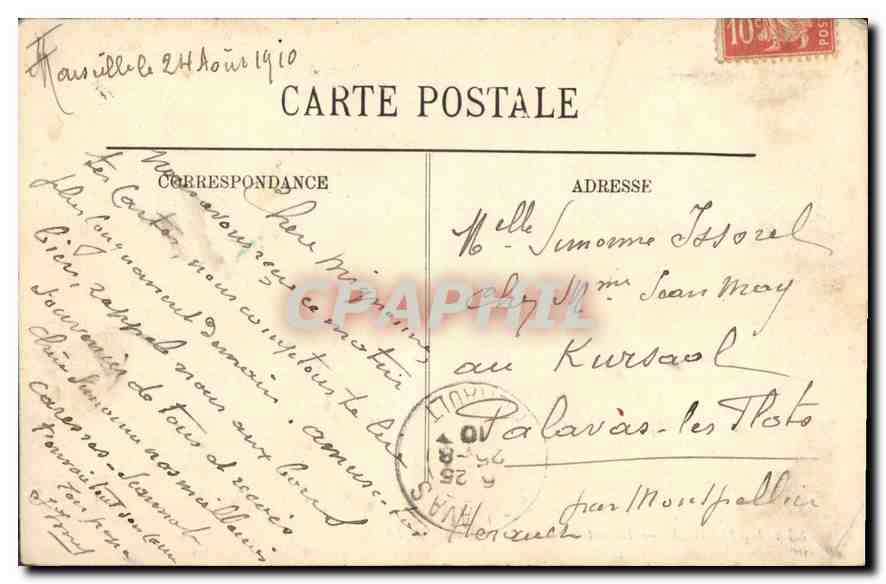 CPA Marseille devant le Phare Sainte Marie  — Verso