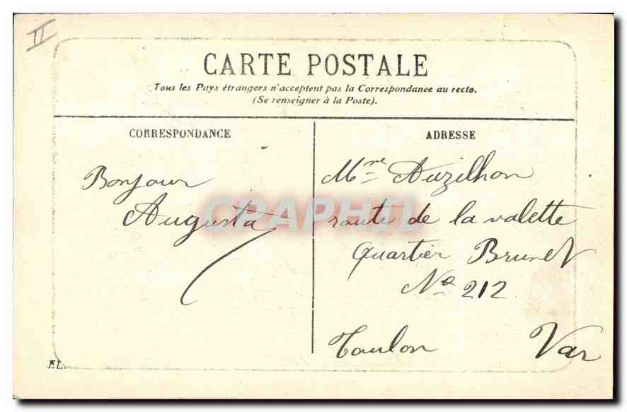 CPA Marseille Phare de la Desirade  — Verso