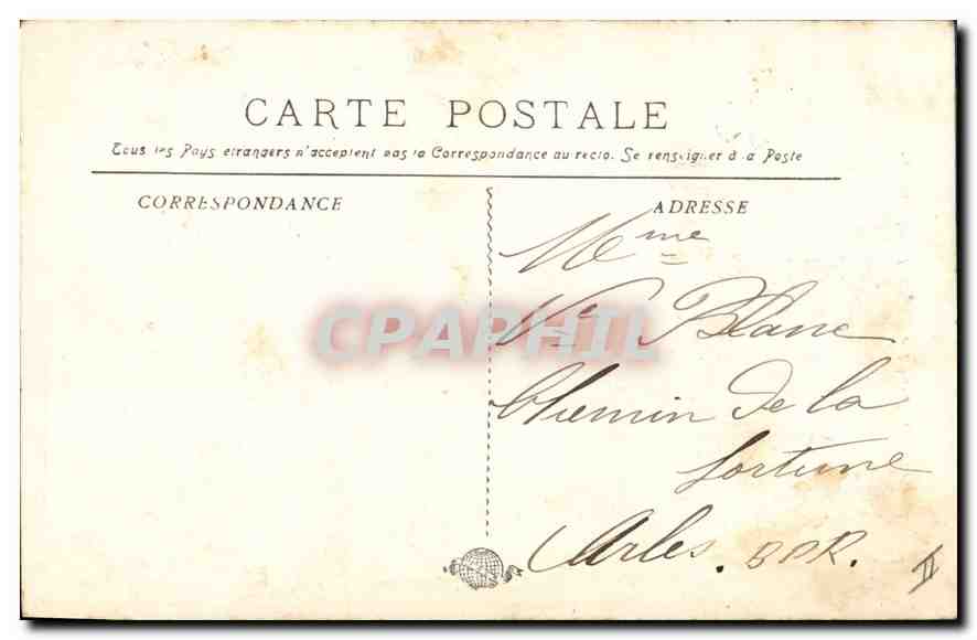 CPA Marseille le Phare Ste Marie  — Verso
