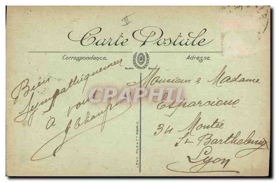 CPA Marseille la Jetee Effet de Vagues  — Verso