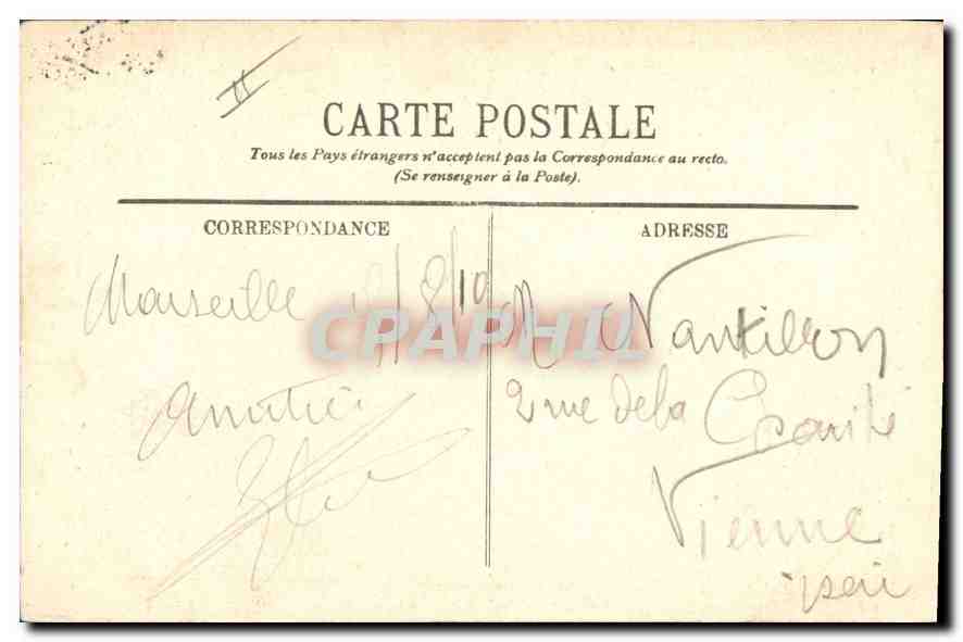 CPA Marseille la Jetee et le Phare Sainte Marie  — Verso