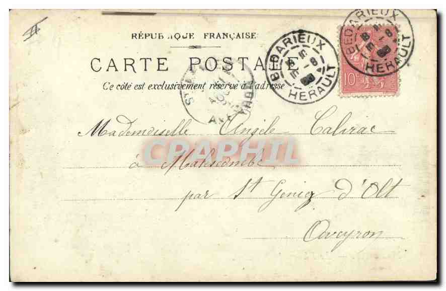 CPA Marseille le Phare de Planier  — Verso