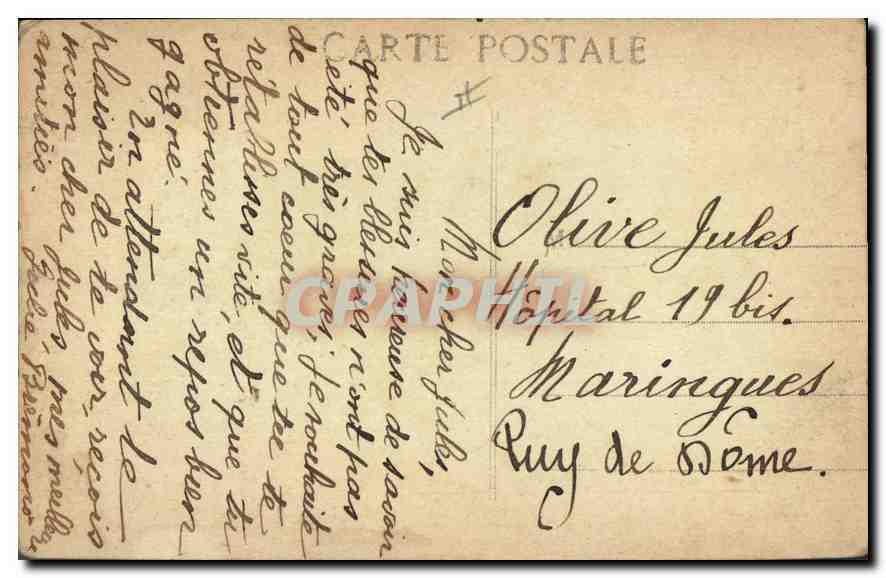 CPA Marseille Courrier sortant de la Joliette  — Rückseite