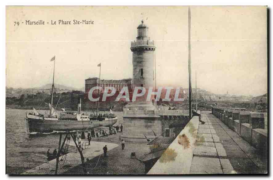 CPA Marseille le Phare Ste Marie 