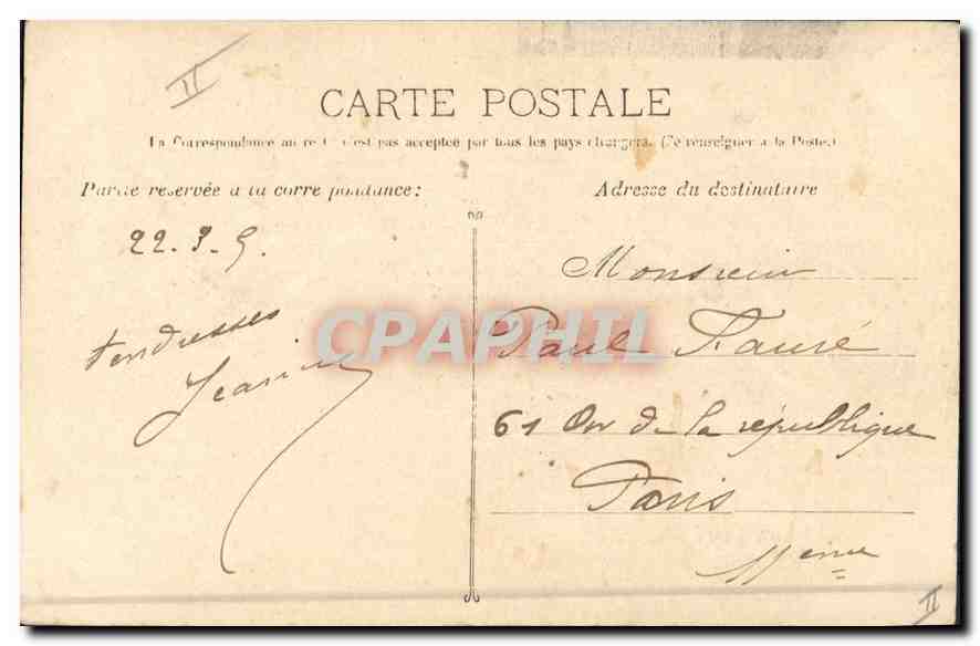 CPA Marseille la Jetee le Phare Ste Marie  — Verso