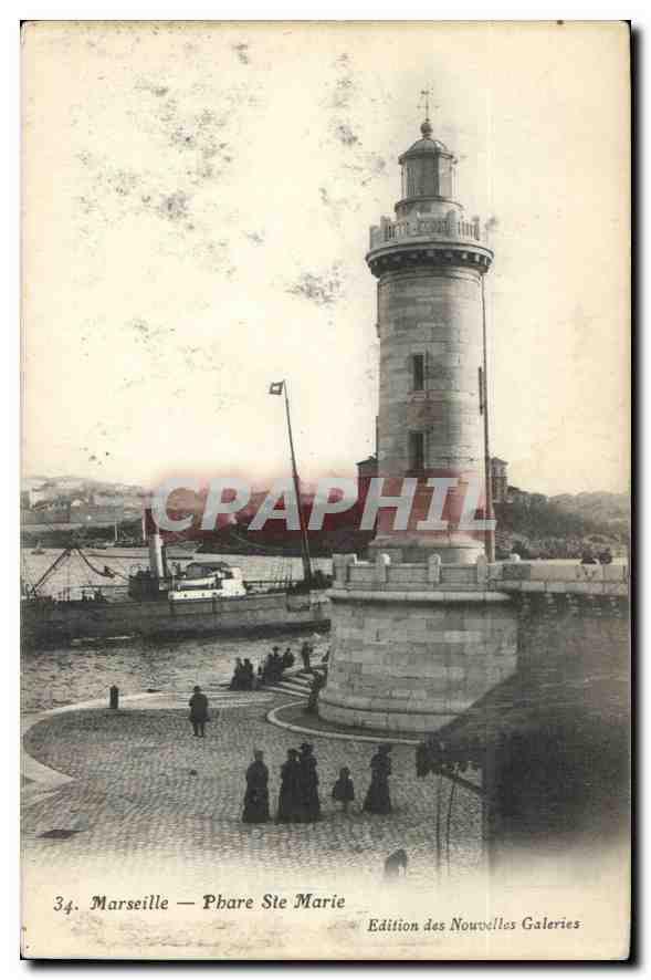 CPA Marseille Phare Ste Marie 