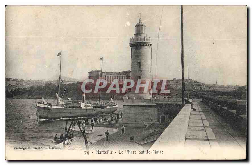 CPA Marseille Le Phare Sainte Marie 