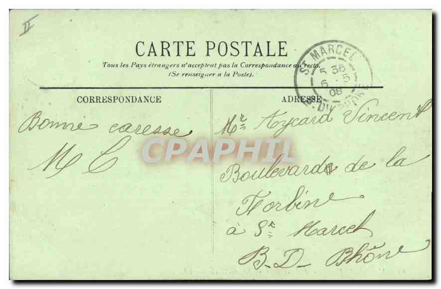 CPA Marseille La Jetee et le Phare Sainte Marie  — Verso