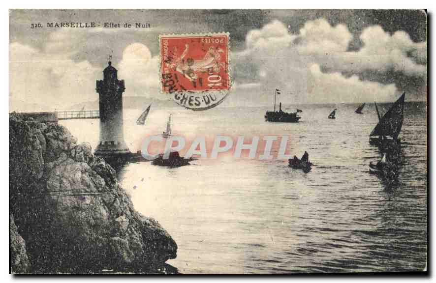 CPA Marseille Effet de Nuit 