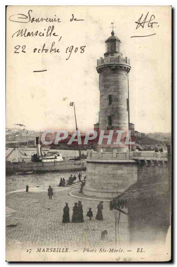 CPA Marseille Phare Ste Marie 