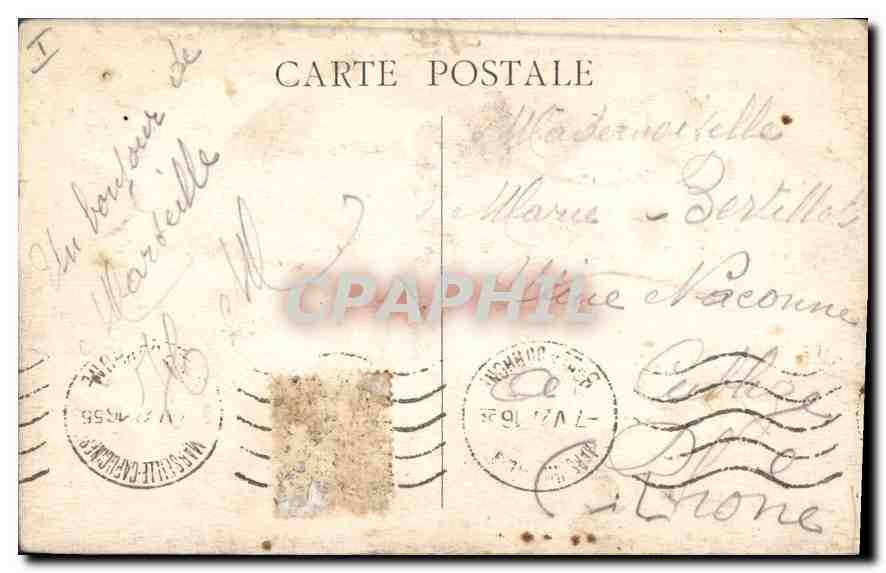 CPA Marseille Phare de la Desirade  — Verso