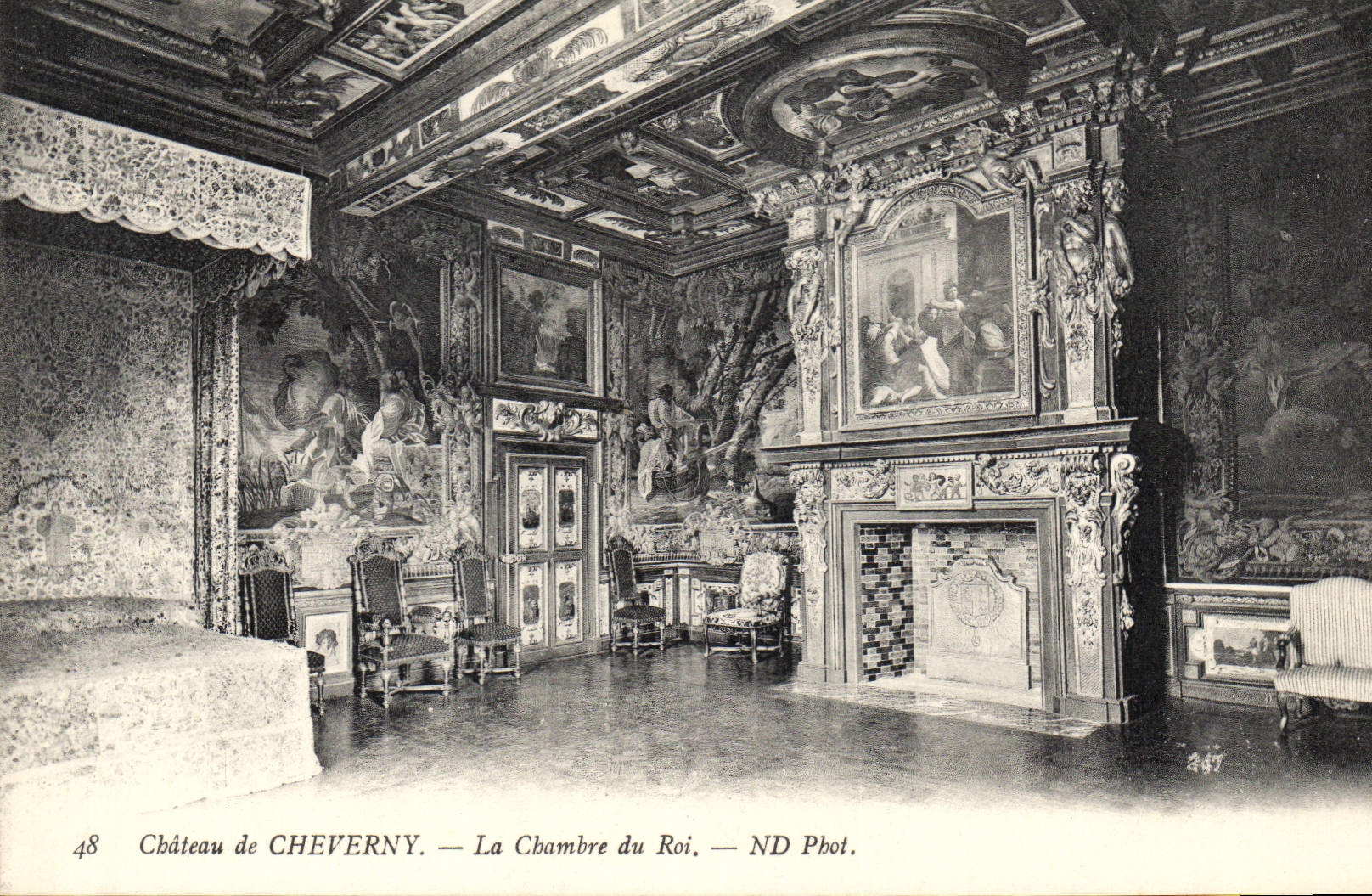 Château de CHEVERNY — La Chambre du Roi — ND Phot.