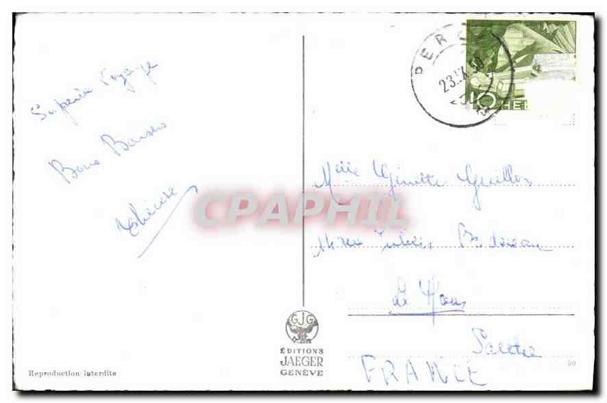 CPA Geneve Vue generale  — Verso