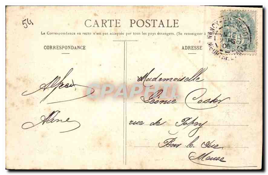 CPA Nancy Hemicycle de la Carriere Palais du Gouvernement Pepiniere  — Rückseite