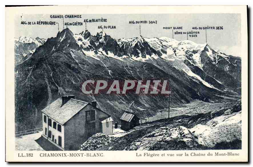 CPA Chamonix Mont Blanc La Flegere et vue sur la Chaine du Mont Blanc 