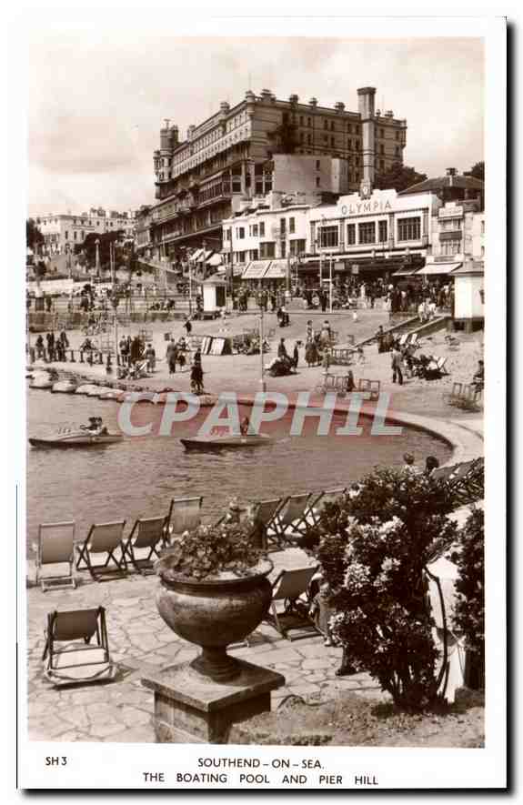 CPA Southend on Sea The Boating pool and pier hill 