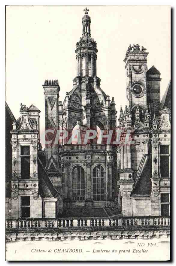 CPA Chateau de Chambord Lanterne du Grand Escalier 
