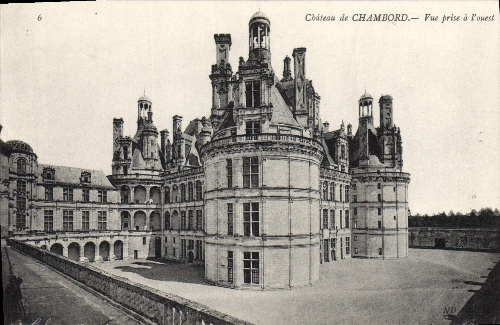 CPA Chateau de Chambord Vue prise a l'ouest 
